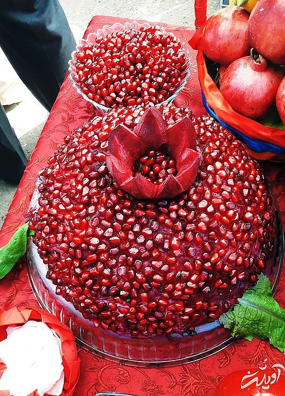 تزیین انار دون شده